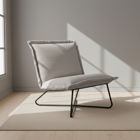 BUTACA MADERA-Y-TELA GRIS ARUBA