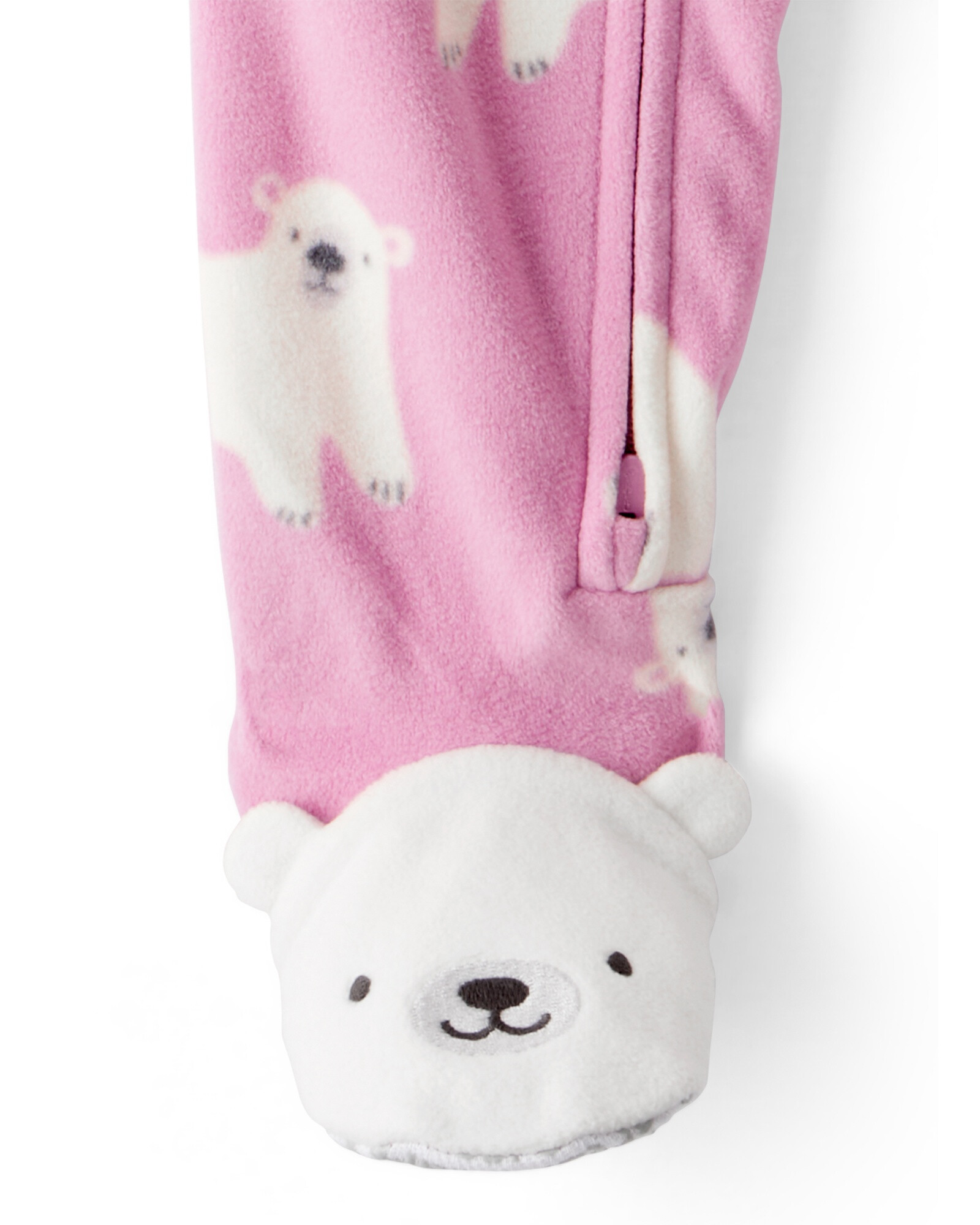 Pijama una pieza de micropolar, con pie, diseño osos polares Sin color