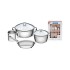 Bateria de Cocina 4 piezas + 1 juego de cubiertos 16 piezas inoxidable a Induccion Bateria de Cocina 4 piezas + 1 juego de cubiertos 16 piezas inoxidable a Induccion