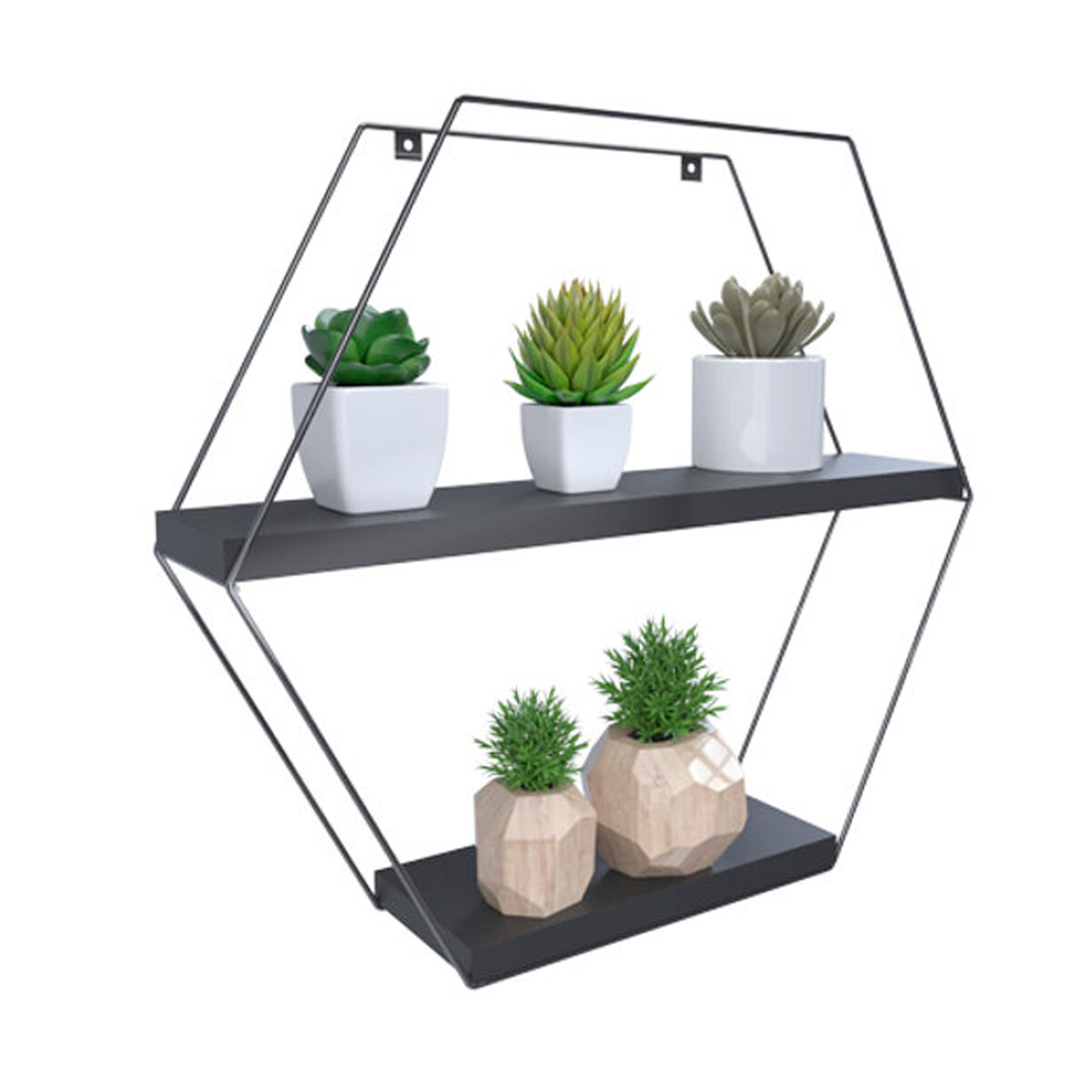 Estante hexagonal - NEGRO 