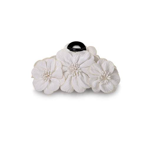 BROCHE PARA PELO FLORES BLANCO BROCHE PARA PELO FLORES BLANCO