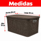 Caja simil ratán 15 lts CHOCOLATE