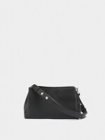 Bolso De Hombro Con Textura Suave negro