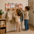 Perchero Infantil De Pared Animales 4 Ganchos Redondeado MDF Marrón 1