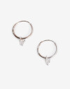 Aros Argollas Strass Argollas Plata 925 Con Cubic - Plateado