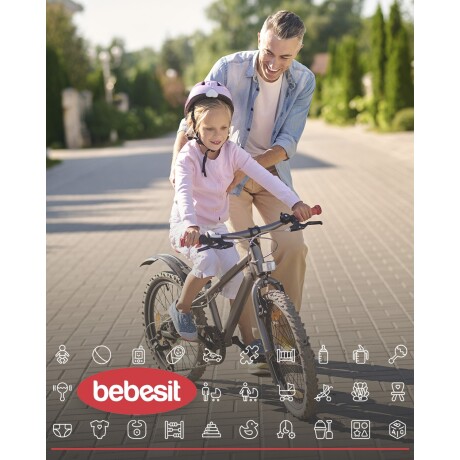 Buggy infantil Bebesit 4x4 con guía y halo de seguridad - Azul Azul