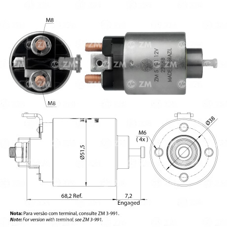 AUTOMATICO DE ARRANQUE MAZDA AUT.ARR. 2/3 S/MITSUBISHI ZM AUTOMATICO DE ARRANQUE MAZDA AUT.ARR. 2/3 S/MITSUBISHI ZM