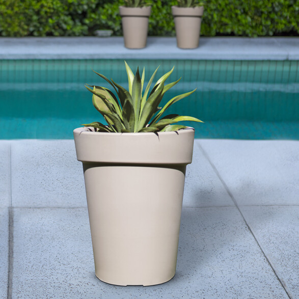 Maceta "GIPSY" Ø65 x 90cm. símil cemento -TRAMONTINA TD0286