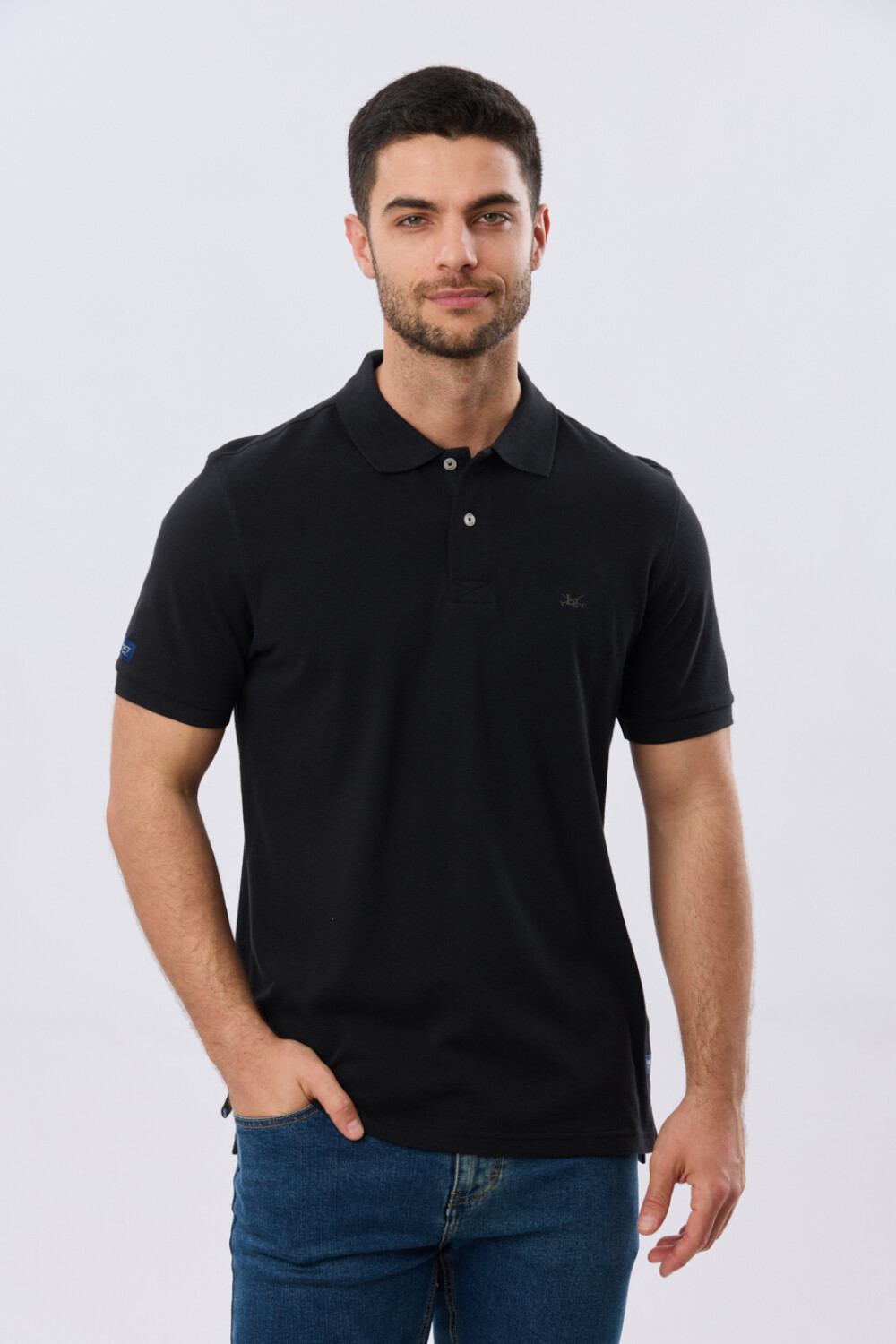 REMERA POLO LISA PIQUÉ Negro