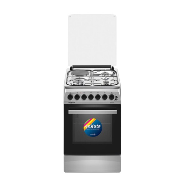 COCINA COMBINADA 3 HORNALLAS Y 1 DISCO ELÉCTRICO ACERO<br /> INOXIDABLE 50X60 CM Cocina Combinada 3 Hornallas Y 1 Disco Eléctrico Acero<br /> Inoxidable 50x60 Cm