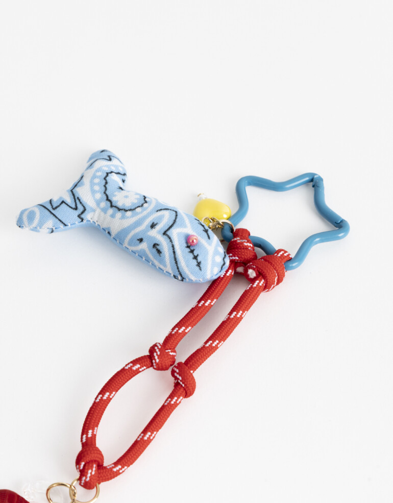 Llavero Cordón Llavero Y Bag Charm Sardina De Peluche - Combinacion Bicolor