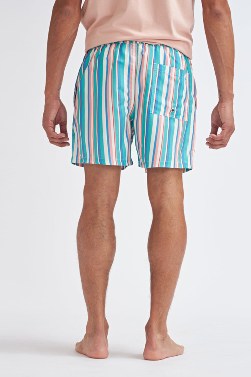 Short de baño Rayas Multicolor