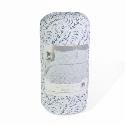 JGO EDREDON ESTAMP AZUL FULL 250X240CM 3PZAS Unica