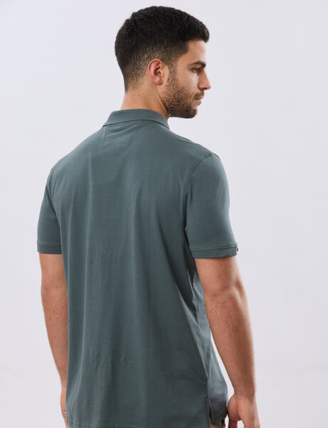 REMERA POLO LISA JERSEY Petroleo