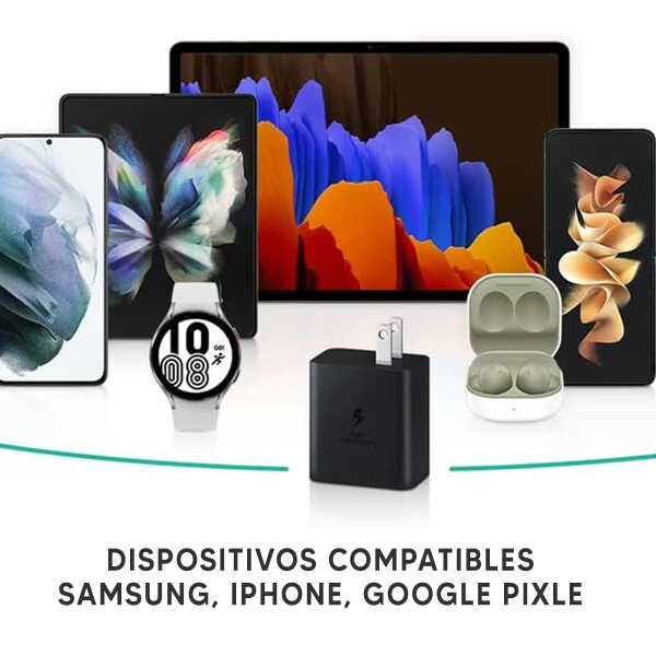 Cargador Samsung Ep-ta845 45w + Cable C A C CARGADOR SAMSUNG 45W+CABLE TIPO C NEGRO