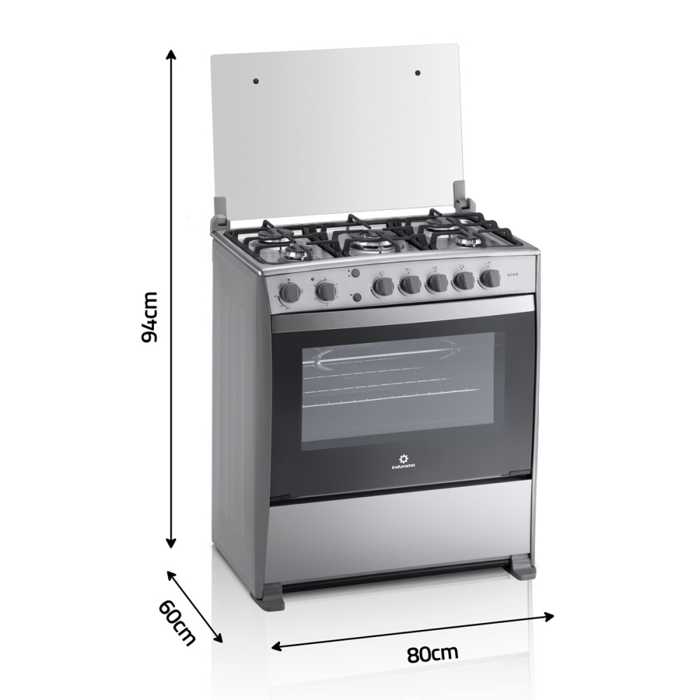 Cocina a Gas Indurama Alcalá 5 Hornallas con Grill a Gas y Triple Llama Cocina a Gas Indurama Alcalá 5 Hornallas con Grill a Gas y Triple Llama