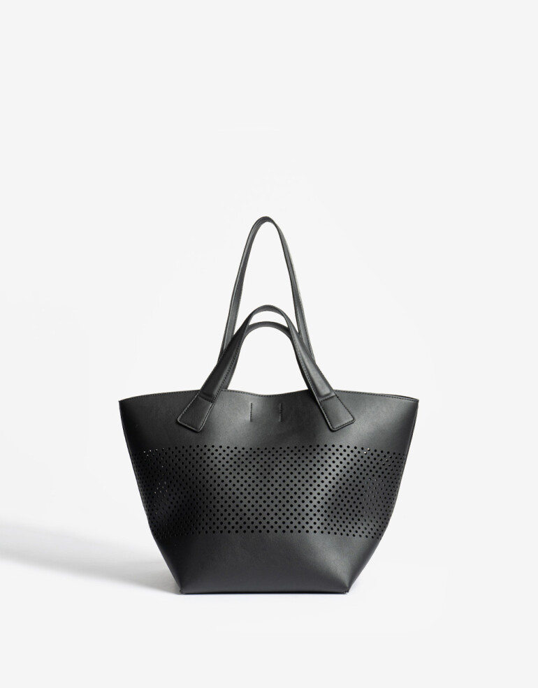 Shopper Cartera Formato Shopper Calada - Negro