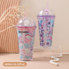 Vaso De Plástico Doble Capa Con Sorbito - Sirenas - 480ml Vaso De Plástico Doble Capa Con Sorbito - Sirenas - 480ml