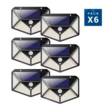 Lampara Exterior Foco Solar Sensor De Movimiento Pack X6 Lampara Exterior Foco Solar Sensor De Movimiento Pack X6