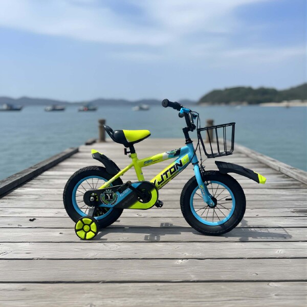 Bicicleta Infantil Yjtong R12 Canasto Parrilla Guardabarros Amarillo 1