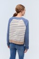 Cardigan Cebra Celeste