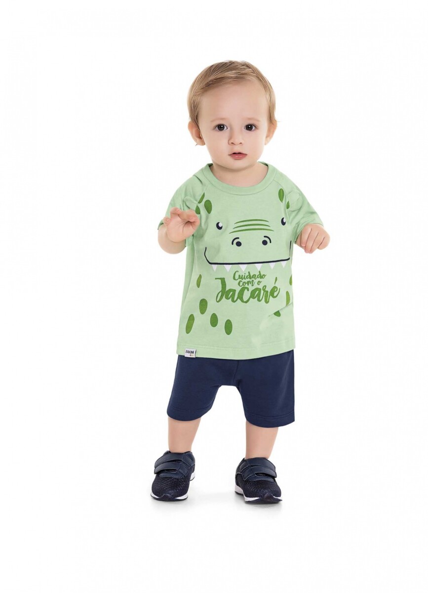Conj. para bebes (camiseta y shorts) - VERDE 