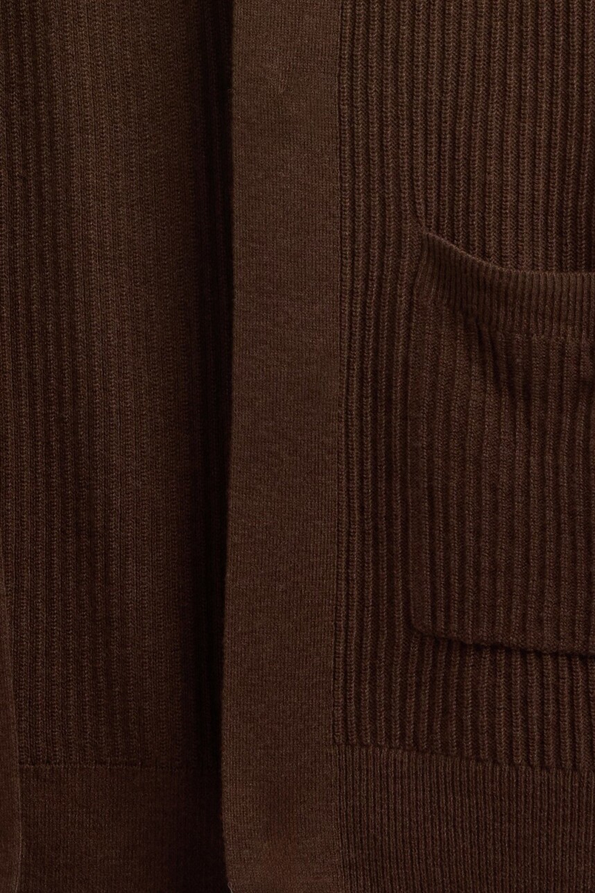 Saco Sin Botones Bella Mujer Dark Brown 1