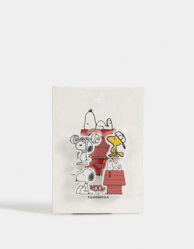 Útiles Varios Set De Gomas De Borrar "snoopy" - Combinacion Multicolor