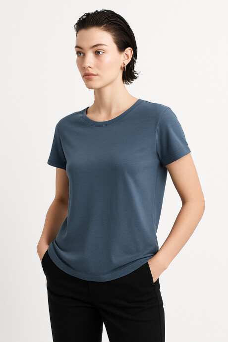 Remera Cordata Azul Piedra