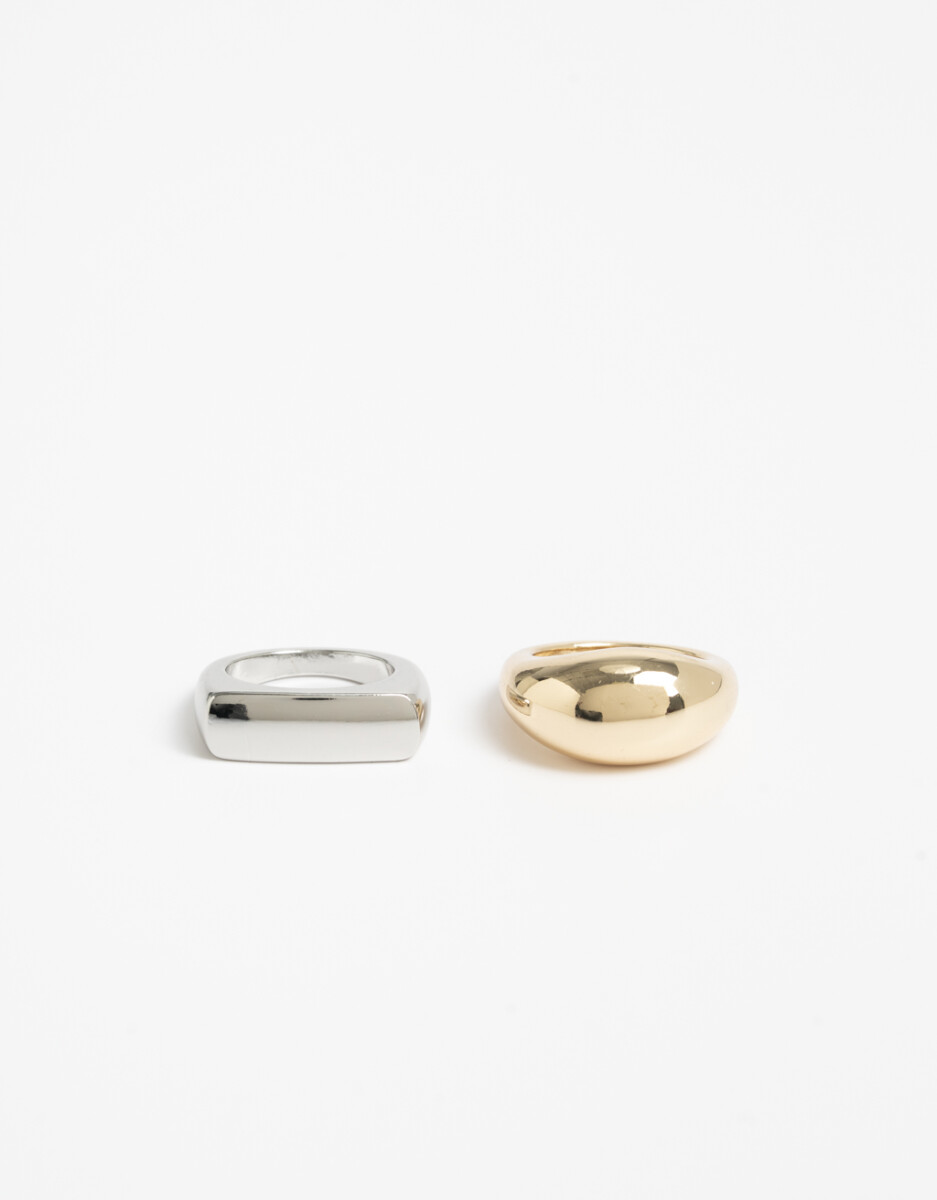 Set De Anillos De Metal 