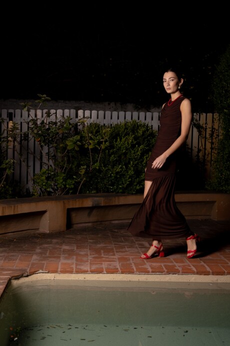 Vestido Lirio Marrón