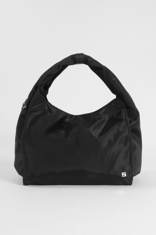 Shopper oversize con correa regulable negro