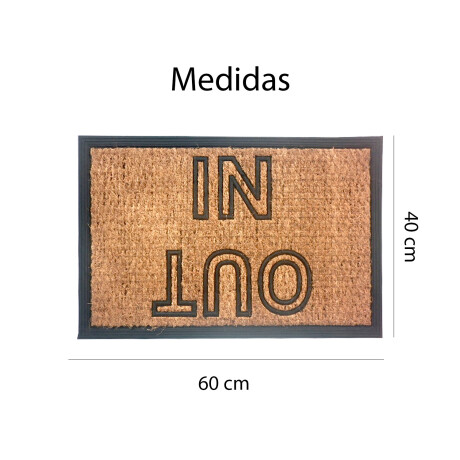 Alfombra Puerta Entrada Felpudo Coco Goma 40X60 In/out