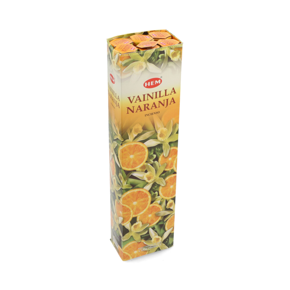 VARITA HEXA LARGA HEM CAJA X6 - Vainilla/naranja 