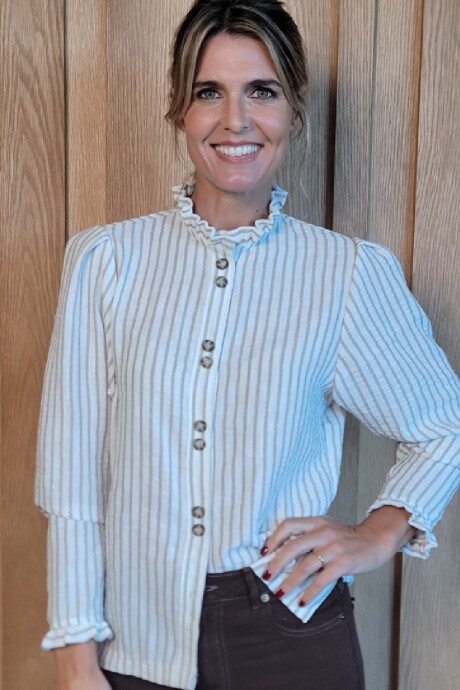 Camisa Mili Raya Beige Mediana