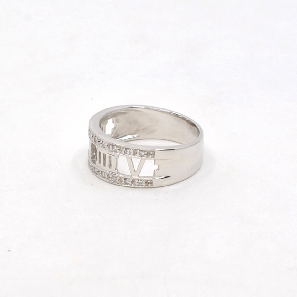 Anillo Oro 18K Blanco Y Brillantes Anillo Oro 18K Blanco Y Brillantes
