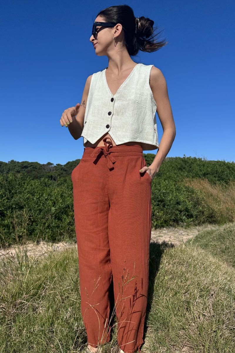 Pantalón Blanca - Terracota 
