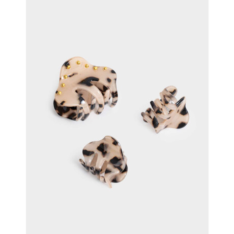 Broches Sets Carey Combinacion Bicolor