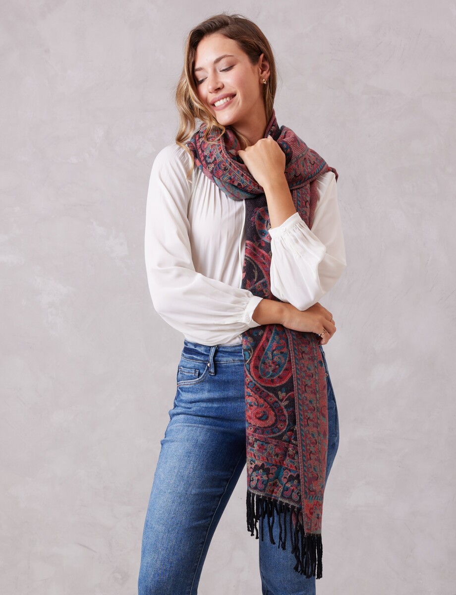 Bufandon Arabescos - Negro/multi 