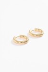 Aros acero grueso small dorado