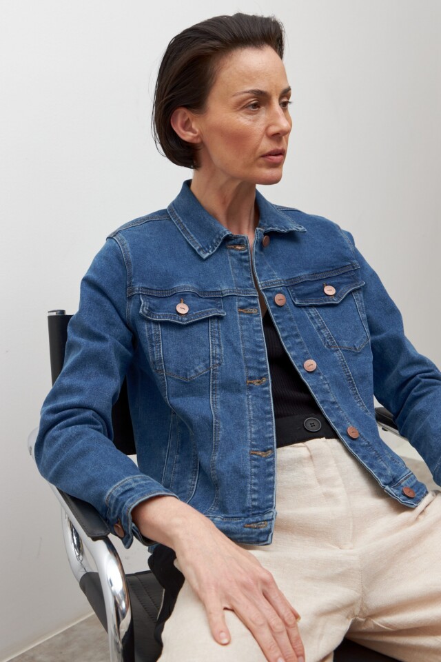 Chaqueta clásica de jean jean medio