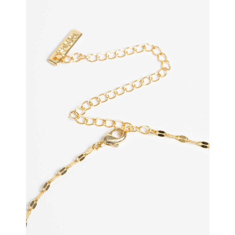 Set De Aros Pasantes Y Collar Cubic Dorado