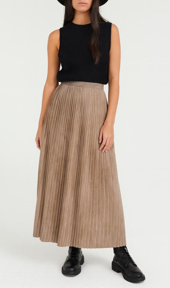 Falda Plisa - Khaki 
