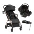 Travel system JOY KIKKABOO ISOFIX negro