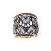 Anillo Corazón-Plata y Oro-Piedra Zirconia-AN5078 conpiedra