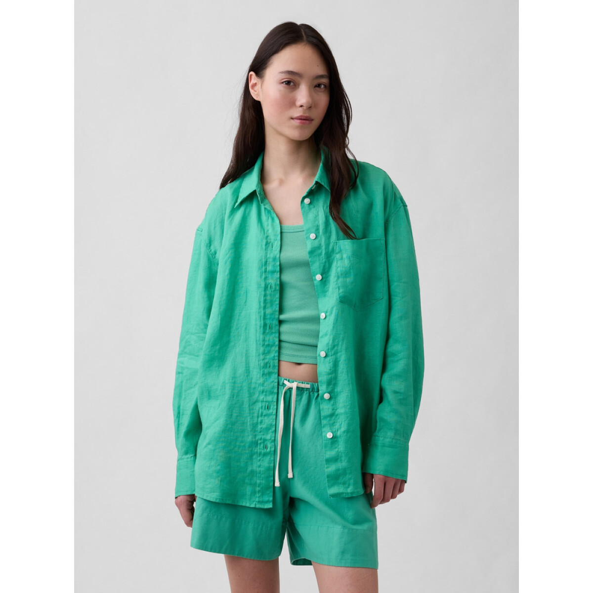 THE RELAXED SHIRT - LINEN - BRIGHT MEADOW 