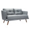 Sillón Sofá Triunfo 2 Cuerpos Gris