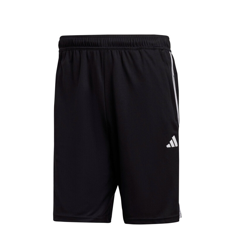 Short de Hombre Adidas Essentials Piqué 3 Rayas Negro - Blanco