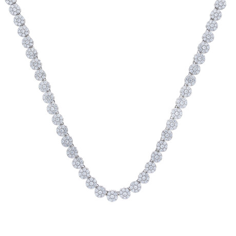 Gargantilla de plata 925 rodinada con circonias. Gargantilla de plata 925 rodinada con circonias.