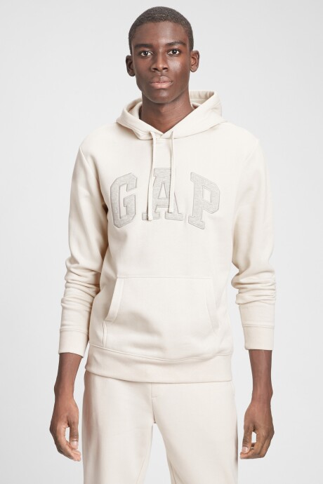Canguro Logo Gap Con Felpa Hombre Unbleached White
